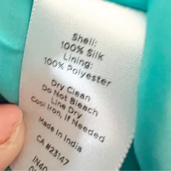 Talbots Silk Shantung Striped Sleeveless She’ll Size 14 Cool Blues New With Tags - Picture 6 of 9